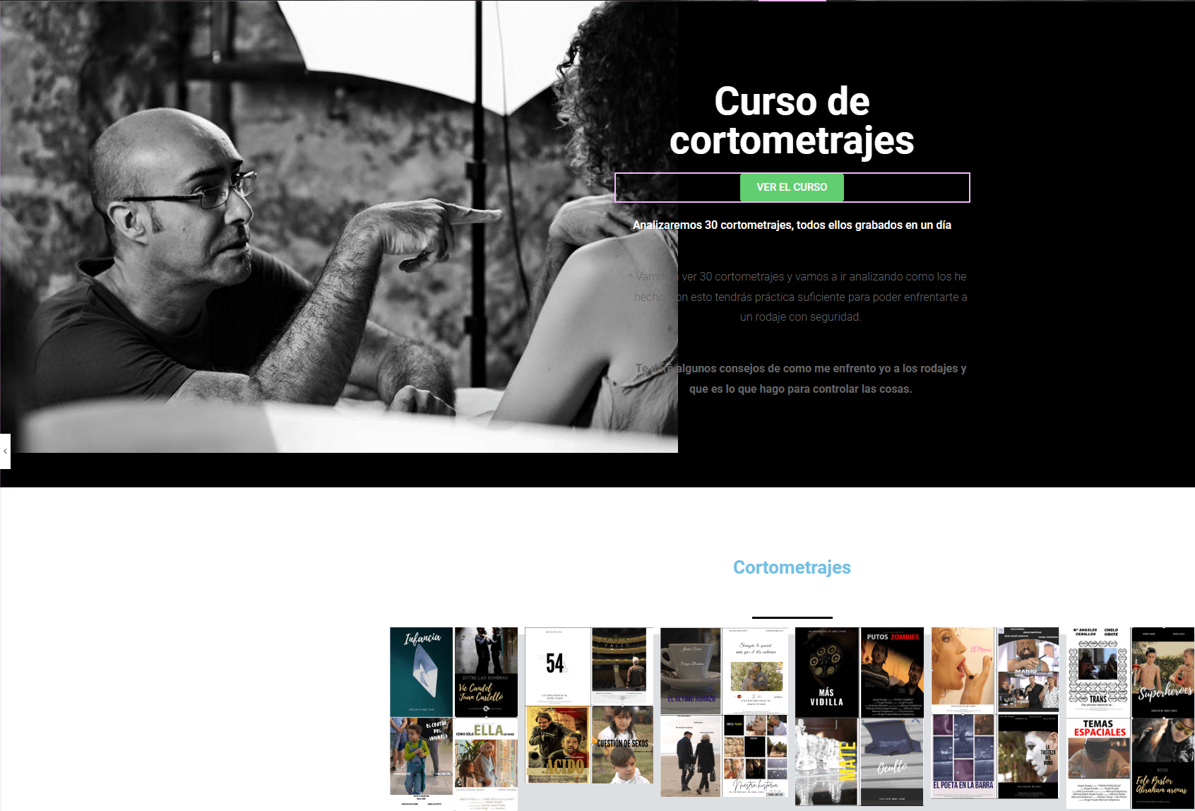 Curso de cortometrajes. Como rodar un cortometraje