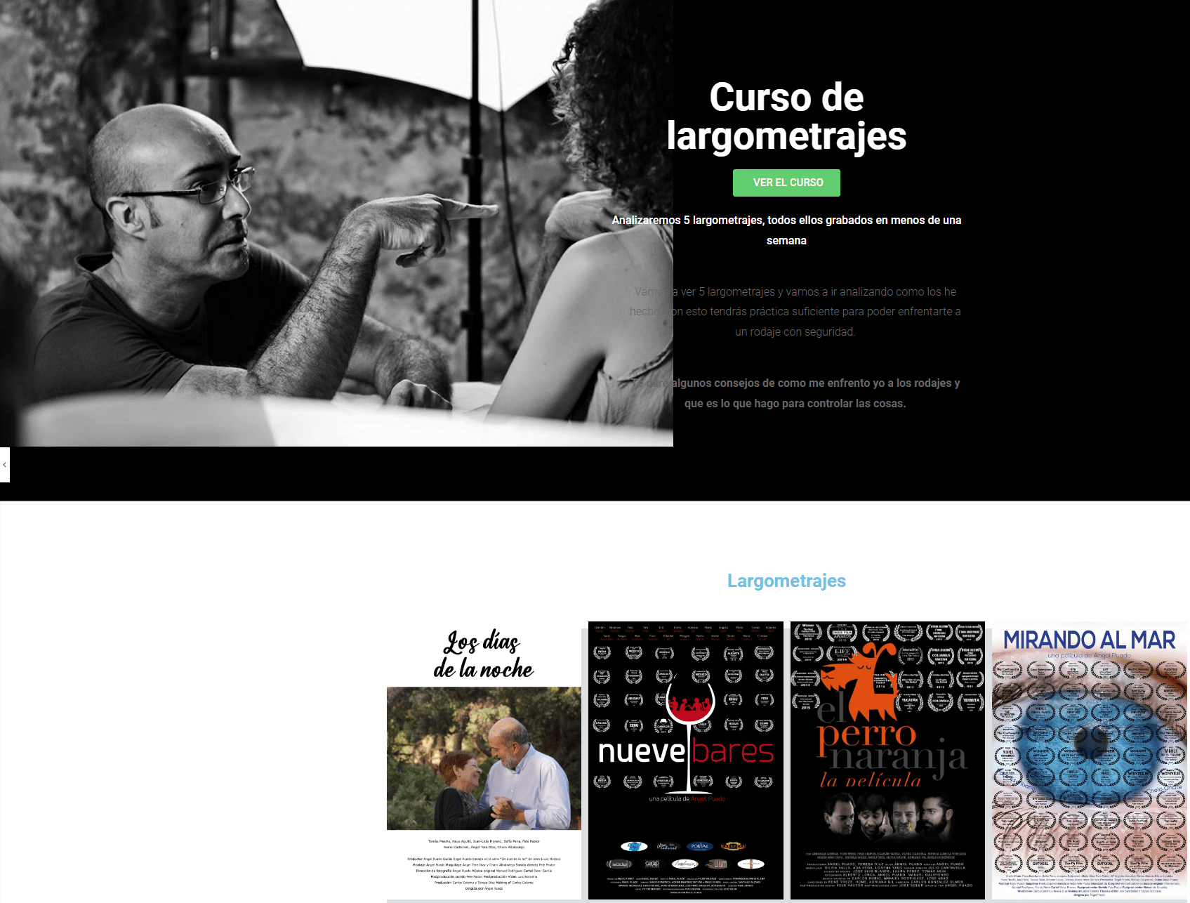 Curso de largometrajes. Como rodar un largometraje